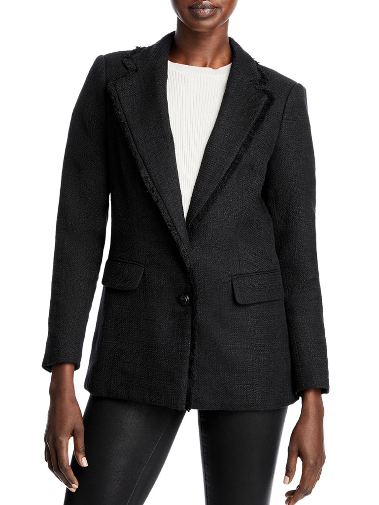 Karl Lagerfeld Paris Black Tweed Blazer Size 10